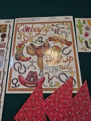 Cowboy Themed Sticker Lot Western Scrapbook Bandana Corners