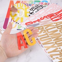 624 Pieces Vinyl Letter Stickers, 12 Sheets 2 Inch Yellow Artistic Font