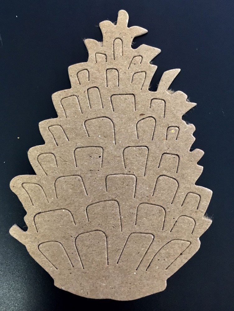 Tim Holtz Die Cuts * Pinecone* Set of 12 * White or Kraft Cardstock or Chipboard