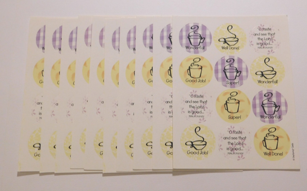 DaySpring Cards Stickers Lot 10 Sheets~Christian Sayings SEALS~ Encouragement
