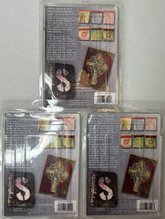 Stewart Superior Variegated Authentic Metal Leaf Lot of 3 Red Green Black New