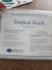 Creative Memories Sticker & Combo Packs- U tropical Beach Scenic Landscapes