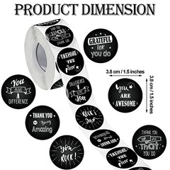 1000 Pcs Kudos Appreciation Stickers Retro You are Awesome Thanks Chalkboard