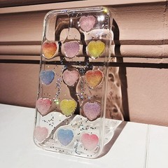 50 pcs Jelly Sugar Soft Heart Candy Flatback Charms, DIY Medium, 50 heart