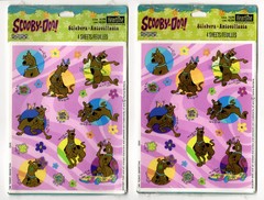 Lot of 3 SCOOBY DOO™ Sticker Packs Hallmark Heartline ⒸHanna-Barbera Sealed NOS