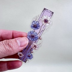 Purple Country Flower Stickers Junk Journal Collage Scrapbooking
