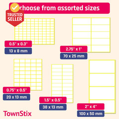 (900 Pack) 0.75″ X 0.5″ – Price Stickers, Small White Labels Stickers