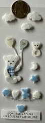 CONGRATULATIONS ON YOUR NEW LITTLE ONE Dimensional Stickers(9pc)Card Making•