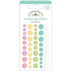 Crafts Doodlebug Sprinkles Retro Assortment Dots Large Small Matte Pink Green ++