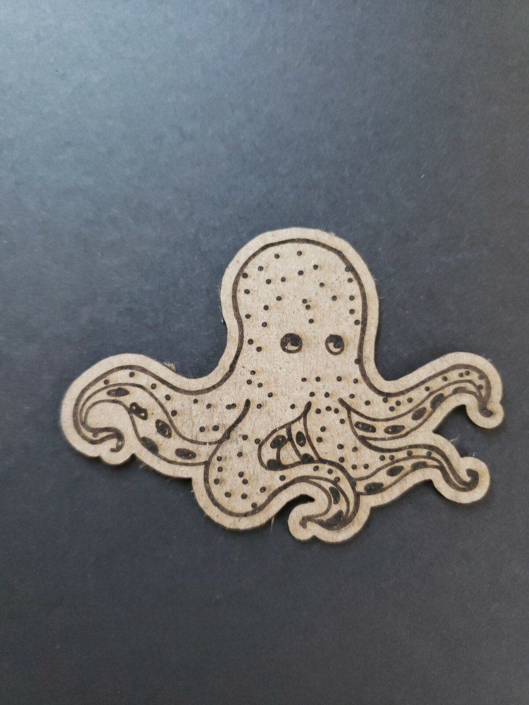 Chipboard Scrapbooking laser scored and cut die cut embellishments Octopus #1