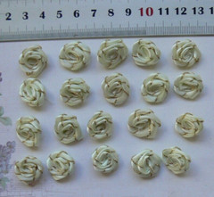 Satin Metallic ROSE Pack – 20 HONEY DEW GREEN with Gold Trim – 16-18mm VerCFrnt