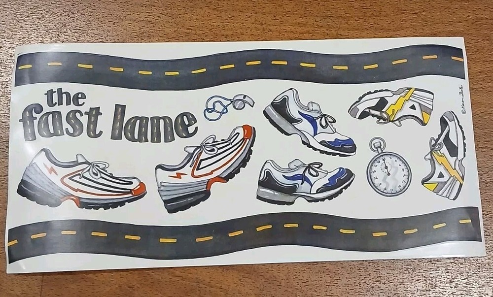 Karen Foster Design VTG 2001 Sticker Parade THE FAST LANE sticker sheet 6.25×12