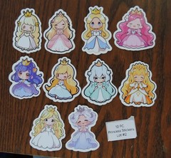 Cute or Realistic- Princess Stickers -10 PCs- 10 style options! See Description