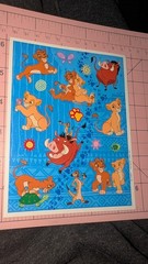 Vintage Hallmark Stickers Lion King 1 Sheet