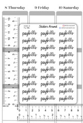 Pay Bills Duo Font Script Planner Sticker, Finance Sticker, Bill Due Sticker