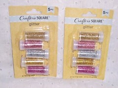 GLITTER PINK-GOLD-SILVER-GREEN-RED-FUCHSIA=CRAFTERS SQUARE :U CHOOSE COLOR SETS