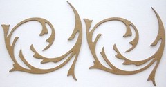 {6} *ELEGANT ROUND FLOURISH* Chipboard Die Cuts – 3 1/2″