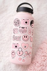 Pink Girly Aesthetic Sticker Set – 18 Piece