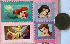 DISNEY PRINCESS STAMP Stickers (26pc)5-1/2″x12″Cinderella•Ariel•Belle •Jasmine•
