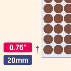 2000 Pack, 3/4″ Round Dot Stickers Circle Labels – Brown