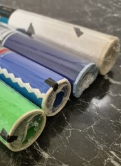 Vintage DuraSeal Adhesive Book Covering Rolls Collectible Brite Colors x4 1990s