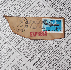 Handmade Embellishments Postal Theme Mail Art Junk Journal Ephemera Papercrafts