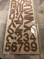 MOMENTA ALPHABET & NUMBERS Stickers ABC Scrapbook Paper Crafts DIY 69 Pieces NEW
