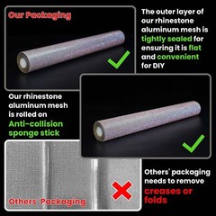 Locacrystal 81000Pcs Bling Rhinestone Sheet Roll Self-Adhesive Smooth Glitter…