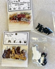 5 Diff Sets Deco Cat Embellishments- Resin-Wood-Etc Assorted Brands -You Choose