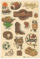 Vintage 1980’s MARK I Celebrity Scratch & Sniff Stickers LEATHER Scented Sheet