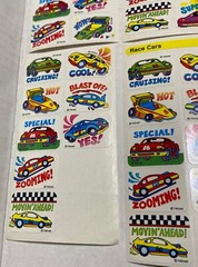 Vintage Trend Race Car Stickers T-47023 5 Sheets 1990s NOS Classroom Reward