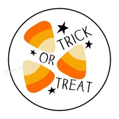 30 TRICK OR TREAT HALLOWEEN ENVELOPE SEALS LABELS STICKERS PARTY FAVORS 1.5″