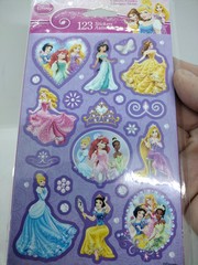 Disney Princess Stickers 123 On 6 Sheets 2 Designs