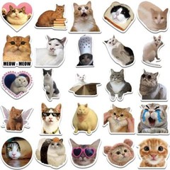 «10/30/50pcs Kawaii Love Cat Pvc Stickers – Aesthetic Korean Cute Decor for Kids