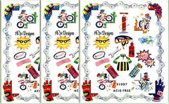 NRN Designs CYCLING Bicycle Cycle Bike Scrapbook Stickers 3 Sheets