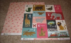 Echo Park 12×12 Double Sided Scrapbook Papers(4) ~ Animal Safari/Animal Alphabet