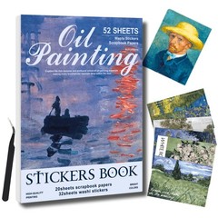 JUNKJWBZ 32 Sheets Vintage Oil Painting Stickers & 20 Liberty Atelier