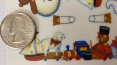 BABY BOY Colored Rub-Ons(3″x 9″) Royal & Langnickel•Toys•Diaper Pin•Teddy Bear•