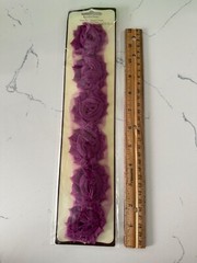 Recollections Floral Trim Purple Flowers 12″ Long Scrapbooking Crafts Decoration