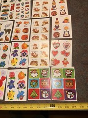 Vintage 1970s-90s Lot Of 30+ Stickers Mixed Brands – Dennison – And More !!