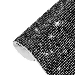 Bling Rhinestone Sheet Self-Adhesive Sticker 4.72 x 7.87 Inch Black