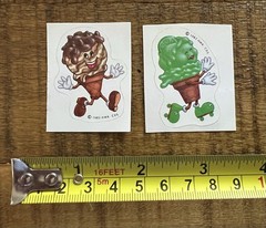 Vintage 1980s 1983 Hallmark Cards Ice Cream Cone Stickers Lot Of 2 Collectible