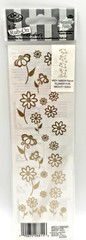 Royal & Langnickel FLOWER FUN MEDLEY GOLD Flowers 1 Sheet Rub On Transfers NOS