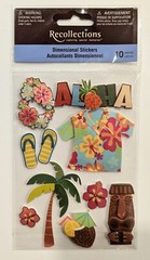 Hawaii Tropical Beach Vacation Luau Aloha Scrapbooking Stickers Recollections