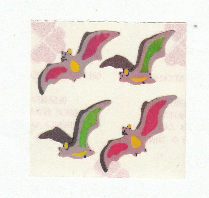 Adorable Great Seven Pearly Bats Sticker Sheet – Pearl Opal MOP Iridescent