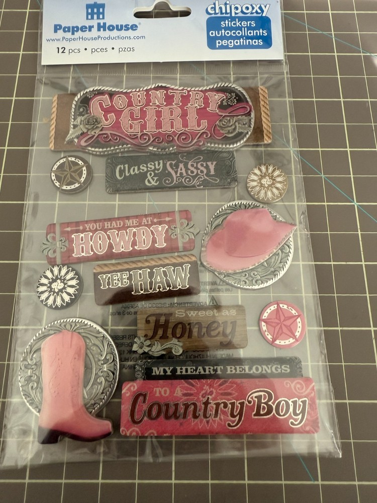 PAPER HOUSE Chipoxy Cardboard Stickers Country Girl/Boy