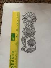 Die Cuts Flowers And Geometric Shape 2 Sets Of Flowers W/ Leaves Brand New!