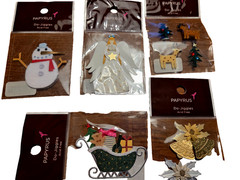 BRAND NEW RARE PAPYRUS SCRAPBOOKING EMBELISHMENTS HOLIDAY THEMED 5 PACKS