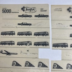 Prestype Letraset Style Sheets Buses Trains Airplanes Cars Transportation