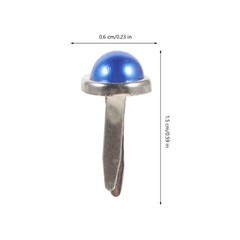 50Pcs Pearl Snap Fasteners Mini Round Metal Brads for Scrapbooking DIY Crafts